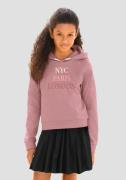 NU 20% KORTING: KIDSWORLD Hoodie NYC Paris London Lange mouwen, rechte...