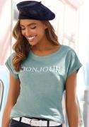 NU 20% KORTING: Vivance T-shirt Met frontdruk "Bonjour" in een zachte ...