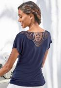 NU 20% KORTING: Vivance Shirt met korte mouwen Met haakwerk aan de ach...