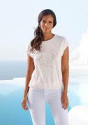 NU 20% KORTING: Vivance Shirt met ronde hals Met goudkleurige glanzend...