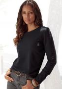 NU 20% KORTING: Lascana Shirt met lange mouwen Met streepstructuur in ...