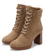 NU 20% KORTING: Lascana Highheel-laarsjes Hoge veterschoenen van leer,...