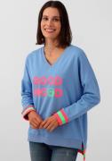 NU 20% KORTING: Zwillingsherz Sweatshirt DANA met "good mood"-opdruk e...