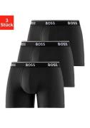 BOSS Lange boxershort Boxer Brief 3P met in kleur bijpassende weefband...