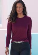 NU 20% KORTING: Lascana Shirt met lange mouwen Van zachte viscose-stre...