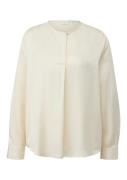 s.Oliver BLACK LABEL Satijnen blouse met manchette aan de mouw