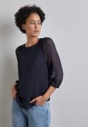 NU 20% KORTING: STREET ONE Chiffon blouse in raglan-look