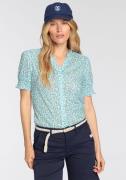 NU 20% KORTING: DELMAO Blouse met korte mouwen in millefleur-patroon m...