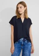 STREET ONE Blouse met korte mouwen Blouses T-shirt van pure viscose