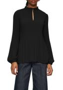 s.Oliver BLACK LABEL Blouse met lange mouwen met plissé-mouwen en opst...