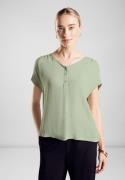 STREET ONE Shirttop met zachte crinkle viscose voorkant