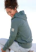 NU 20% KORTING: Elbsand Capuchonsweatvest Kelda met logo-stiksel op de...