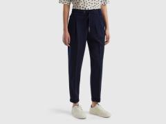 NU 20% KORTING: United Colors of Benetton Jogpants met bindkoord en ri...