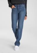 Arizona Rechte jeans wijde pasvorm, used-look-wassing, hoge taille