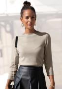 Lascana Trui met 3/4-mouwen in lichte breikwaliteit, figuuraccentueren...