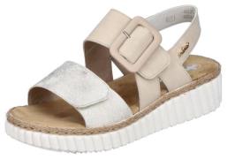 Rieker Sandalen , zomerschoen, sandaal, sleehak, met twee klittenbands...