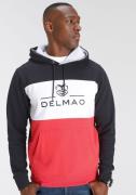 DELMAO Hoodie Langarm, losse pasvorm, colourblocking-look, met capucho...