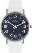 s.Oliver Kwartshorloge Horloge, dameshorloge, analoog, siliconen band