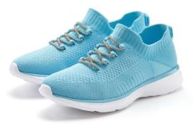 Lascana Sneakers met modieuze glinsterende veters vegan