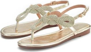 Lascana Teenslippers Sandaal, pantoletten in metallic-look VEGAN
