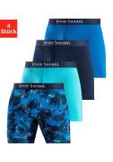 Bruno Banani Lange boxershort met palmprint en effen van katoenmix (4 ...