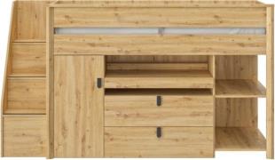 Gami Stapelbed Mael Hoogslaper met bureau en opbergmogelijkheden (1 st...