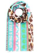 Zwillingsherz Modieuze sjaal Wild Life met veelkleurig luipaardmotief