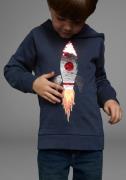KIDSWORLD Hoodie Raket - Omkeerbare pailletten lange mouwen, basic pas...