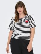 ONLY CARMAKOMA T-shirt CARKIKO LIFE S/S O-NECK TERRY TOP JRS