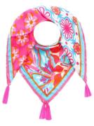 Zwillingsherz Modieus sjaaltje met allover-print, franjes en kleine fr...
