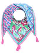 Zwillingsherz Modieus sjaaltje met allover-print, franjes en kleine fr...