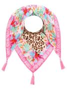 Zwillingsherz Modieus sjaaltje Wild Jungle met franjes, kleurrijk bloe...