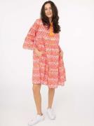 Zwillingsherz Zomerjurk Joyful met franjes, trompetmouwen en insteekza...