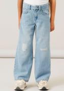 Name It 5-pocket jeans NKFROSE voor meisjes met destroyed-effect en ho...