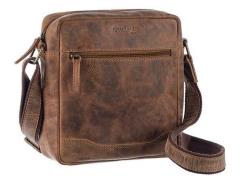 GreenLand Nature Schoudertas Montenegro van echt leer met mooi, gestem...