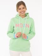 Zwillingsherz Hoodie "Rahel" met "moin" en anker borduurwerk, contrast...