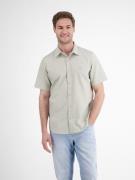 Lerros Overhemd met korte mouwen met geborduurd logo