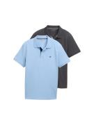 Tom Tailor Poloshirt in set van 2 (set, 2-delig)
