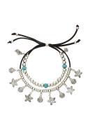 Lascana Enkelkettinkje met hanger In Layer Look 2-rijige enkelband met...