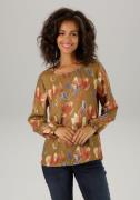 Aniston CASUAL Blouse zonder sluiting met schilderachtig bloesemprint ...