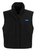 HUGO Blue Korte bodywarmer Fae met hugo silicon badge op de borst