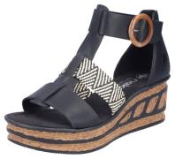Rieker Sleehaksandaaltjes Zomerschoen, plateausandaaltje, sandaal met ...