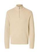 SELECTED HOMME Schipperstrui SLHTHEO LS KNIT STRUCTURE HALF ZIP D