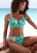 Venice Beach Bikinibroekje Sandra in modieuze, licht glanzende ribstof