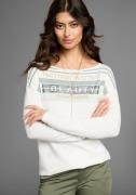 Laura Scott Gebreide trui met een streepdessin en glinstersteentjes