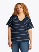 Tommy Hilfiger Curve Shirt met V-hals CRV MODERN CO LINEN V-NK SS