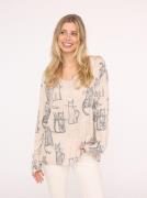 Zwillingsherz Shirt met lange mouwen Kat met creatief kattenmotief, on...