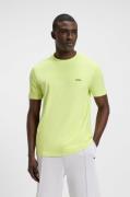 BOSS GREEN Shirt met ronde hals Thee met gegomd contrast-logo
