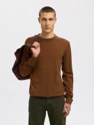 SELECTED HOMME Gebreide trui SLHTRAY LS KNIT MERINO CREW NECK NOOS