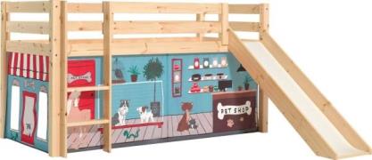 Vipack Speelbed Pino, massief dennenhout, met lattenbodem en textielse...